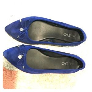 Flat Blue Suede Shoes
